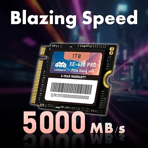 LinkMore XE-430 PRO 1TB M.2 2230 PCIe Gen4x4 NVMe 内蔵SSD 最大読込5000MB/s ストレージ拡張