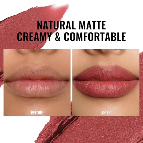 Image of Oulac Red Matte Lipsticks for Women, Silky Velvet Matte Lipstick, Soft Smooth Texture, High Impact Lip Color, Not Dry Lightweight Formula Infused with Vitamin E, Vegan&Cruelty Free RM01
