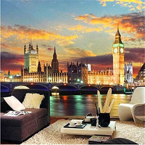 Amazon ロンドンの夜の壁画の壁紙ヨーロッパの建築の背景の写真の壁紙の現代絵画 250x170cm 壁紙