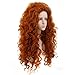 Yuehong Long Curly Orange Wig Heat Resistant Cosplay Wigs Good Shape Cos Wig