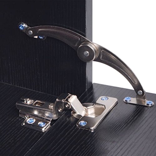 IKAYAA Conjunto Baño Suspendido 2 Lavabos, 8 Piezas, Espejo, Negro - imagen 4