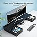 HUANUO Dual Monitor Stand with 2 Drawers , Monitor Riser for 2 Monitors, Extra Large Storage, Multifunctional Desktop Organizer, Computer Monitor Stand for Desk, Laptop, PC, TV, Printer