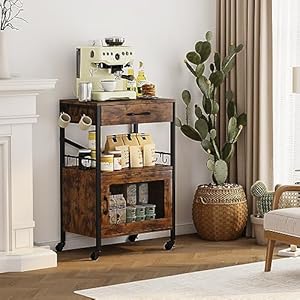   Homeiju-Kitchen-Island-Cart-Kitchen-Storage-Cart-with-Drawer-Microwaves-Stand-Coffee-Cart-Rolling-Kitchen-Cabinet-Cart-with-Hooks-for-Kitchen-Dining-Room