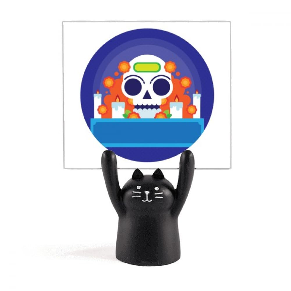Squelette chat noir memo holder pour ne plus oublier vos messages - 4