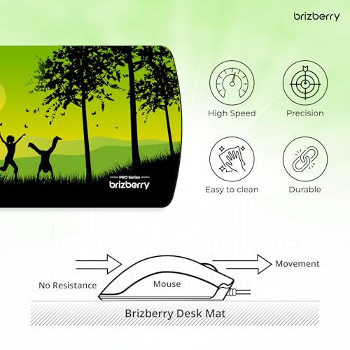Image of Brizberry Extended Mouse Pad, Large Premium Desk Mat Anti Skid Rubber Base for Desktop Laptop PC Office Gaming 740 X 310 X 3 mm (DM Design 7)