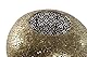 PORTAVELA METAL CRISTAL 24X24X20 DORADO