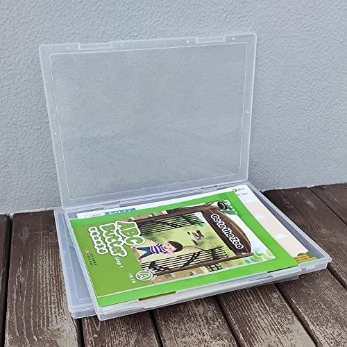 Eupheng 2 Pc A4 Clear Plastic Paper Organizer Case Document Box Paper Protector Protable Project Case Office Supplies Holder Storage File Box Printer Paper Storage （2Pcs-24L #TOP4