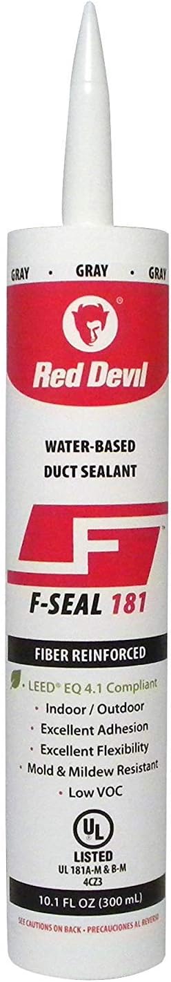 0846DX F Seal 181 Fiber Reinforced Water Based Duct Sealant, 10.1 oz., Gray, 1 Pack