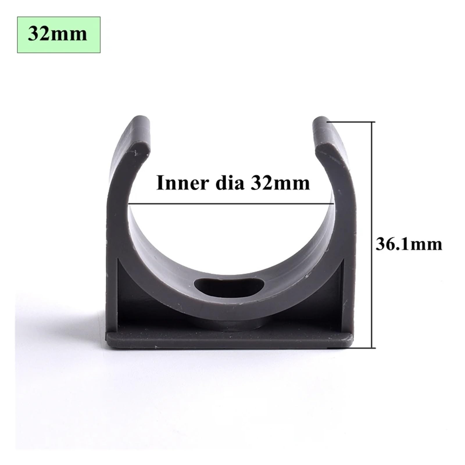 Morsetti per Tubi in plastica, Morsetto for Tubi in PVC Nero, Diametro Interno 20-40 mm, Confezione da 20(Inner Dia 32mm)