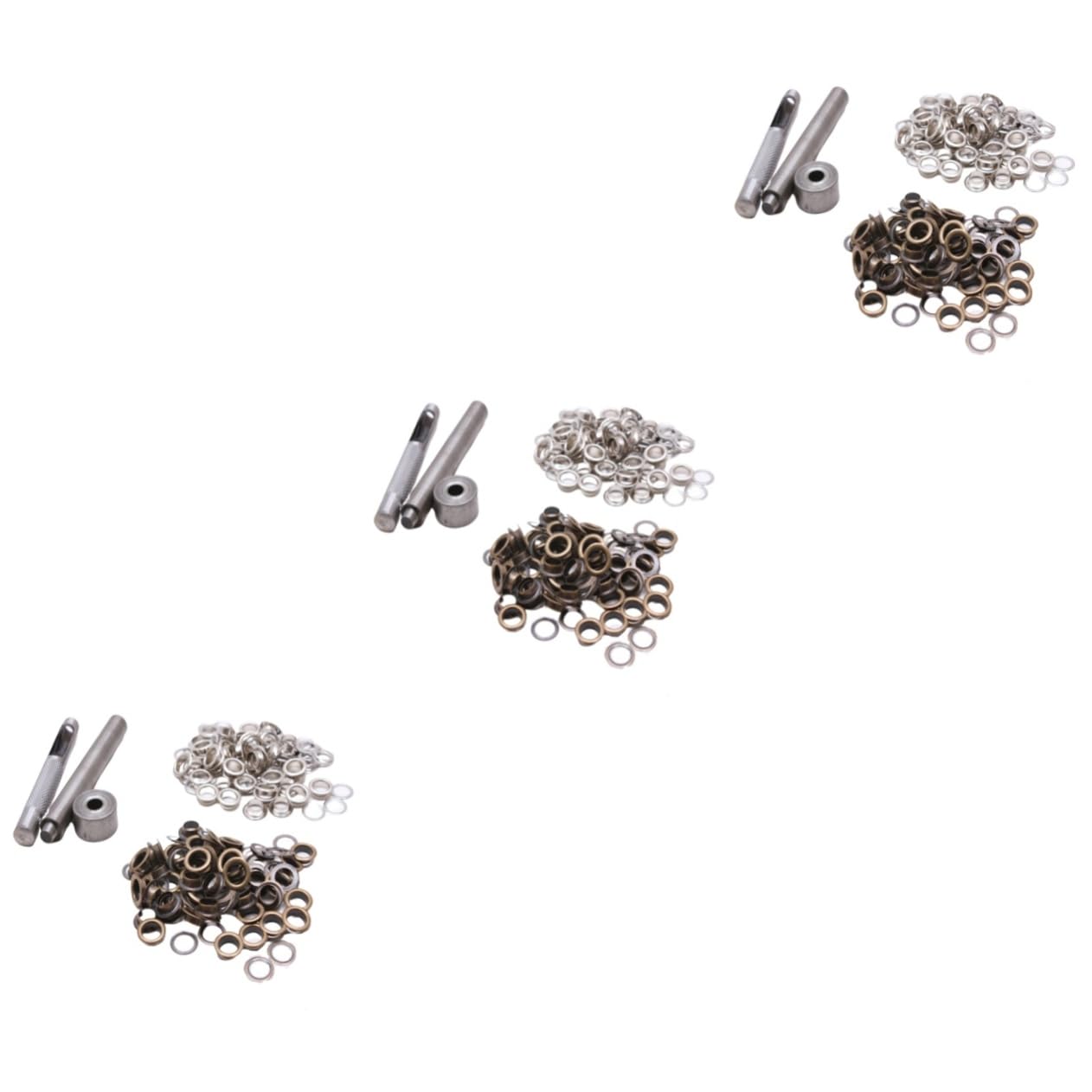 Operitacx 300sets Occhielli Ottone Resistente Con Strumenti Argento Antico Per Scarpe Abbigliamento e Progetti Artigianali Facile Da Usare
