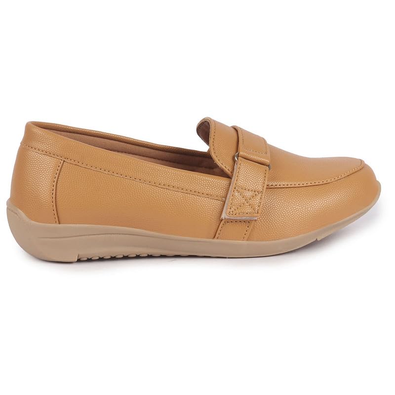 Image of FAUSTO Women's Comfortable Formal Adjustable Strap Hook and Loop Slip On Shoes|Party Shoe|Office Shoe