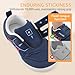 Toddler Wide Toe Box Shoes Boys Barefoot Shoes Boy Sneakers Kids Tennis Shoes Preschool Non Slip Lightweight Comfortable First Walking Running Outdoor Activities Navy Toddler Size 7