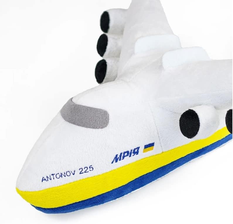 Miniatura 2 de Sueño ucraniano An-225 Mriya Plane Craft - Peluche suave hecho a mano en Ucrania, color blanco