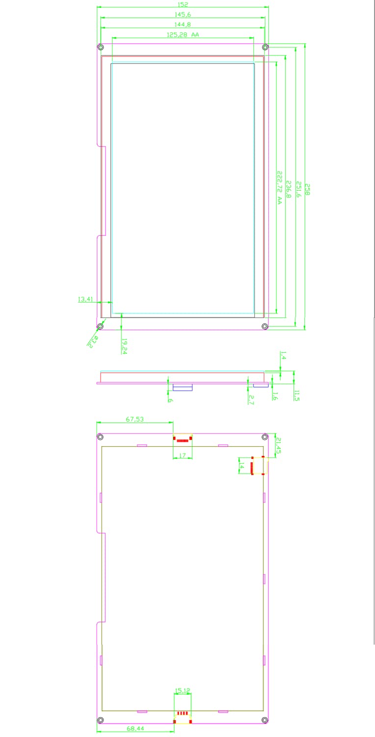 Nextion Intelligente Display 10,1" pollici Touch Screen Resistivo 1024x600 Seriale LCD-TFT Modulo Display HMI Supporta Audio Video NX1060P101-011R-I