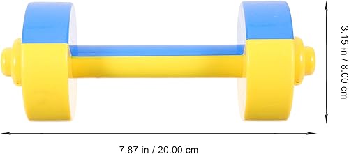 Vista 21 de Juguete de mancuernas para niños, 1 par de pesas para niños, juego de mancuernas de plástico, gimnasio, equipo de entrenamiento deportivo