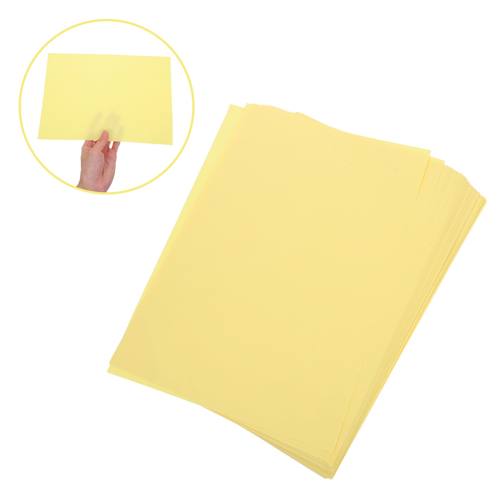 200 pezzi Carta per Stampante Gialla Chiara Confezione da Carta Colorata Liscia per Stampe Nitide per Documenti Ufficio Contratti e Progetti