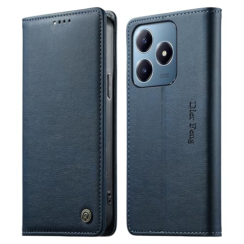�X�}�z�P�[�X �Ή��@�� for Realme C63 4G / C61 4G,�Ή��@�� for Realme Narzo N63 / Note 60 �yRFID�u���b�N�@�\�z�J�[�h�X���b�g�t�����z �}�O�l�b�g�J�� �X�^���h�@�\�t�� Blue