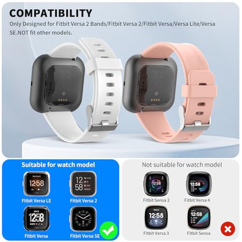 Pack de 4 correas de silicona para Fitbit Versa miniatura 2