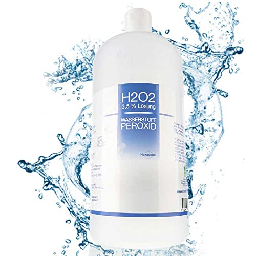 Nemkur Wasserstoffperoxid H2O2 3,5% 1000ml Lösung auf Osmose Wasser mit praktischem Sprühaufsatz - optimal zum Desinfizieren und zur Hygiene - Pharmaqualität aus Deutschland +Pipettenglas Cover