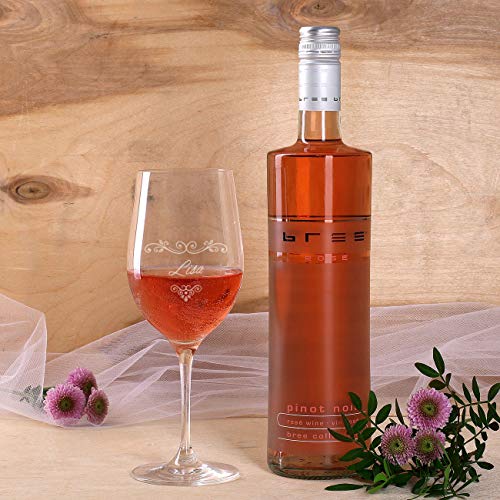 Herz & Heim® Wein Geschenkset mit graviertem Weinglas, Bree Wein zur Auswahl in Geschenkbox für Beste Freunde Rosé - Image 4