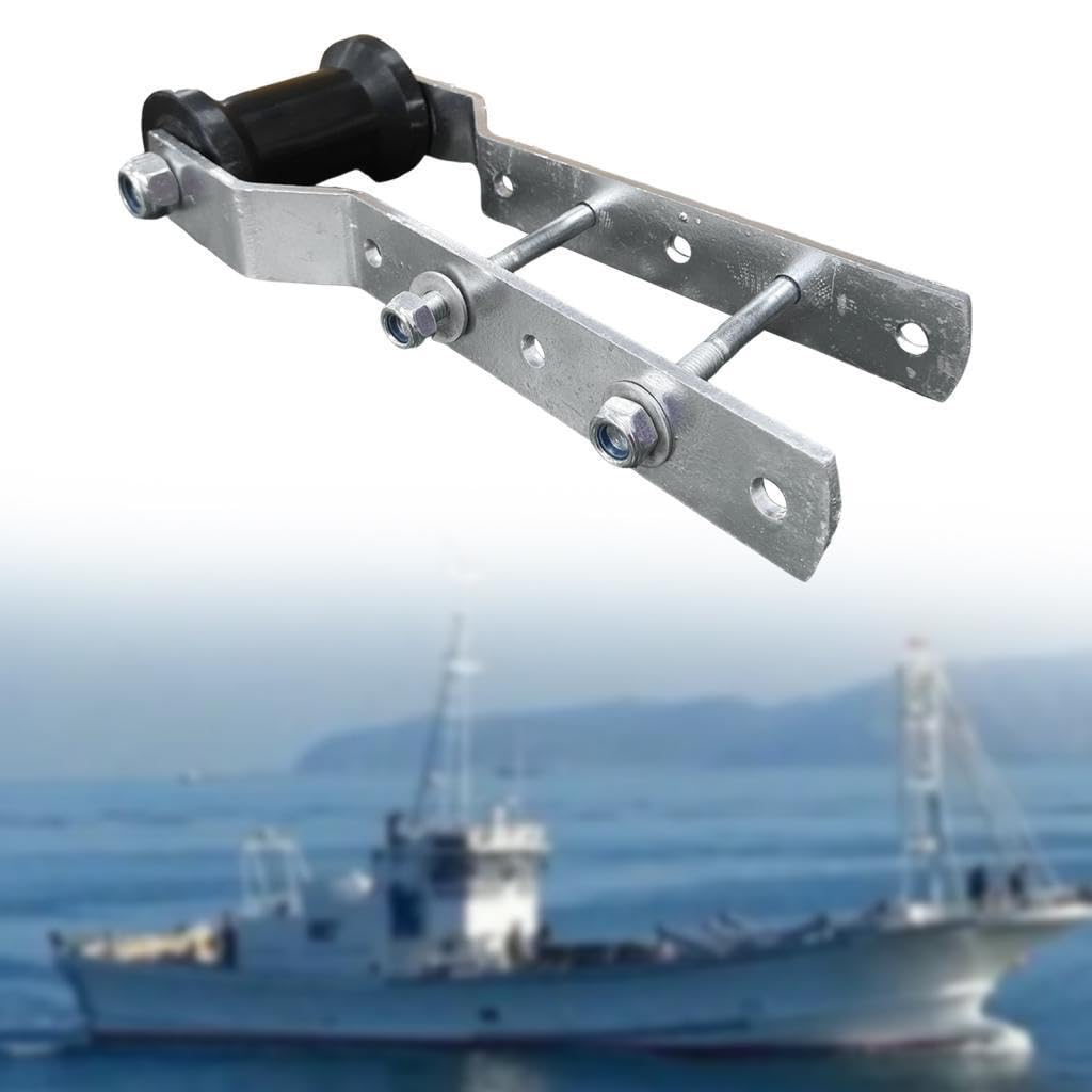 F Fityle Conjunto de Rodillo de quilla con Soporte de Rodillo, absorción de Impacto, posición Ajustable, reemplazo, Accesorio para Remolque de Barco de 15