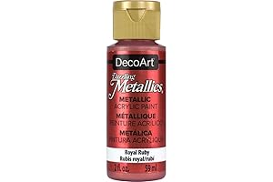 DecoArt Dazzling Metallics Acrylic Paint in Royal Ruby Red