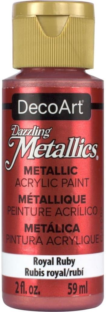 Americana Acrylic Metallic Paint, Royal Ruby,59 ml (Pack of 1)