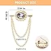 Men's Metal Tassel Chain Collar Pins Suit Brooch Tie Pin Crystal Rhinestone Lapel Pins for Men Gems Brooch Pins Suit Tassel Collar Chains for Shirts Badge Mens Suit Accessories Fashion
