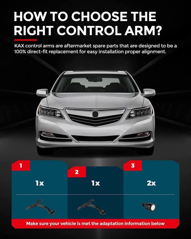 Front Lower Control Arm, Front Lower Control Arm w/Ball Joint Assembly Replacement for 2003-2007 Accord 2004-2008 Acura TSX Sedan 4D Navigation,Control Arm Arm Front