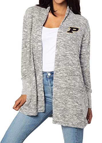 Image of chicka-d Women's Cozy Fleece Cardigan Heather Grey