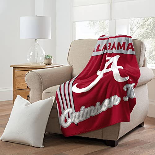 Alabama Crimson Tide 46 x 60 NCAA Officially Licensed Throw Blanket Super Soft Lightweight Fleece Blanket for Game Day Dorms Couch Travel & Tailgating Comfort