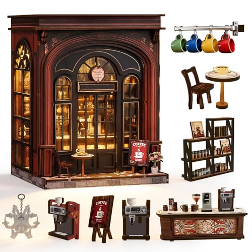 Étagère de bibliothèque miniature bois 3D : cadeau créatif adulte