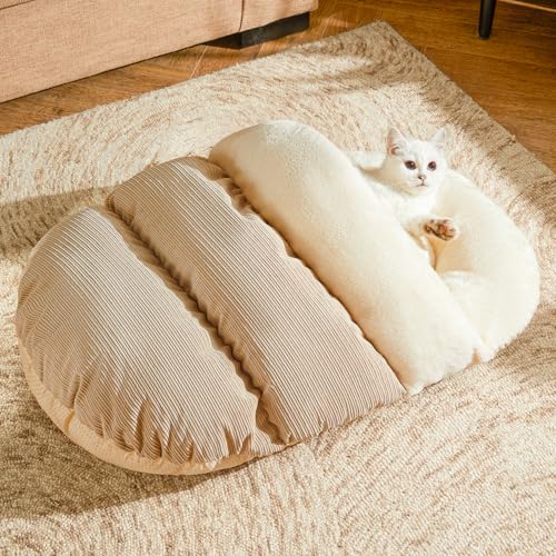 Romaneco Cat Bed - Pet Slipper Cave Bed for Indoor Cats and Small Dogs, Self Warming, Cozy & Soft...