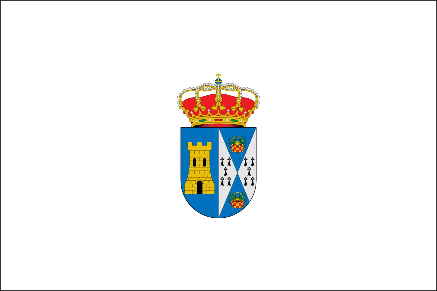 Drapeau Albaida del Aljarafe Sevilla de grande taille avec œillets métalliques intégrés