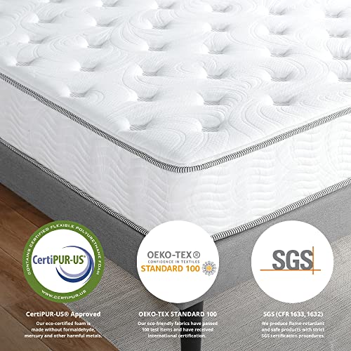 Olee-Sleep-Foam-10-Inch-Milky-Way-Tight-Top-Hybrid-Mattress-Queen-Firm-PlushWhite