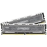 Crucial Ballistix Sport LT BLS2K4G4D240FSB 2400 MHz, DDR4, DRAM, Memoria Gaming Kit per Computer Fissi, 8 GB, 4 GB x2, CL16, Grigio