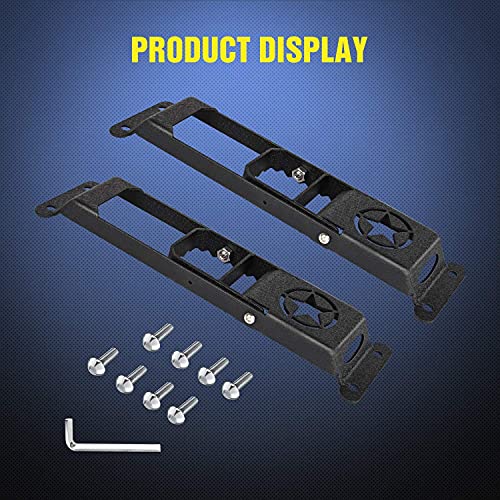 Image of Nilight Door Hinge Steps - Metal Foldable Foot Pegs Exterior Car Accessories for 2007-2017 Jeep Wrangler JK JKU & 2018-2020 Jeep Wrangler JL JKU - Pack of 2