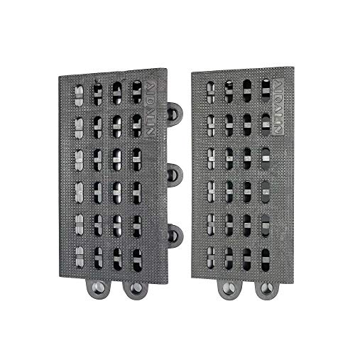 Nicoman Paillasson d'entrée d'extérieur avec brosse, tapis modulaire emboîtable très résistant, lot de 2 bords personnalisés, pour construire votre propre taille et style Cover