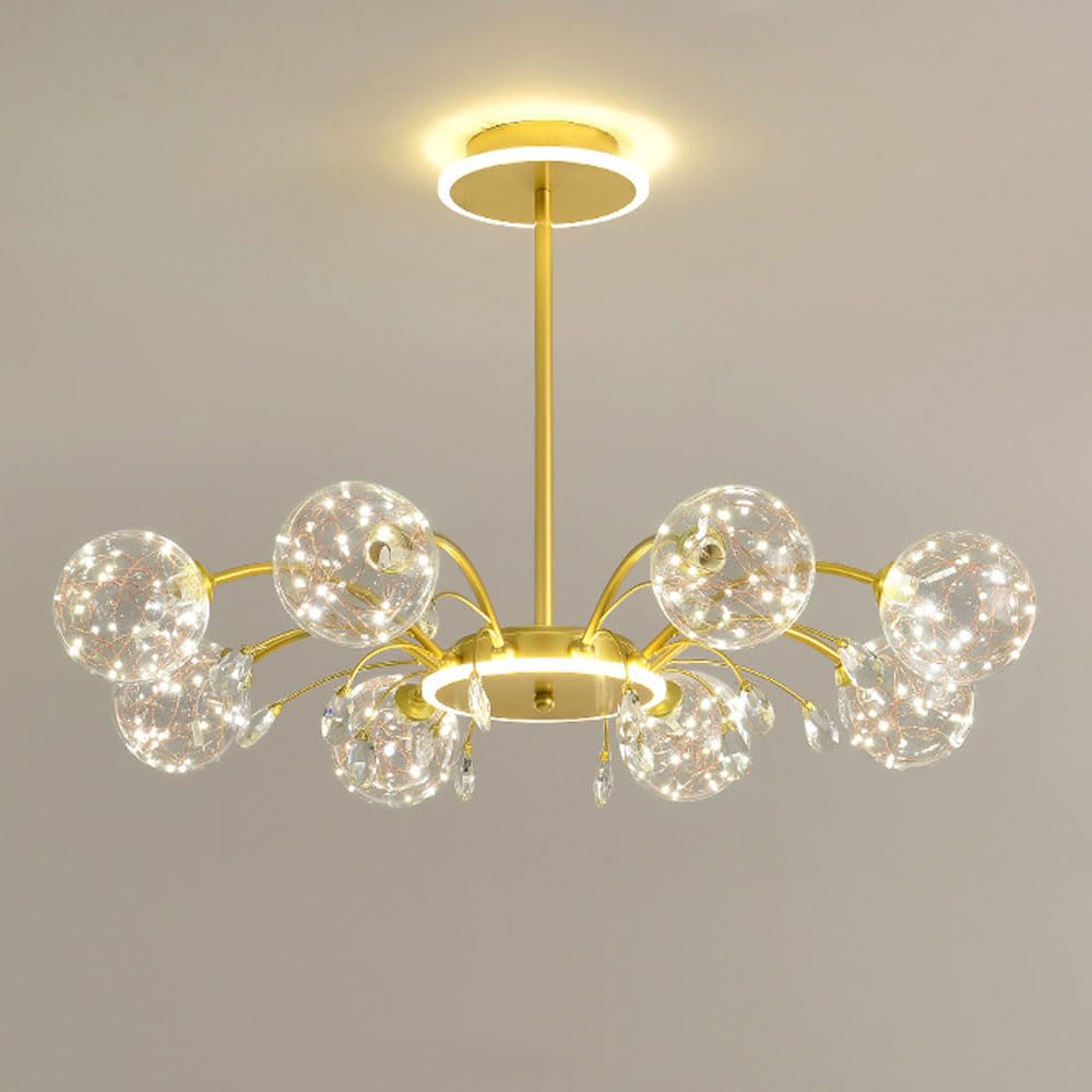 Lustre LED 31,5 pouces lampe suspendue créative 8 têtes pour décoration intérieur