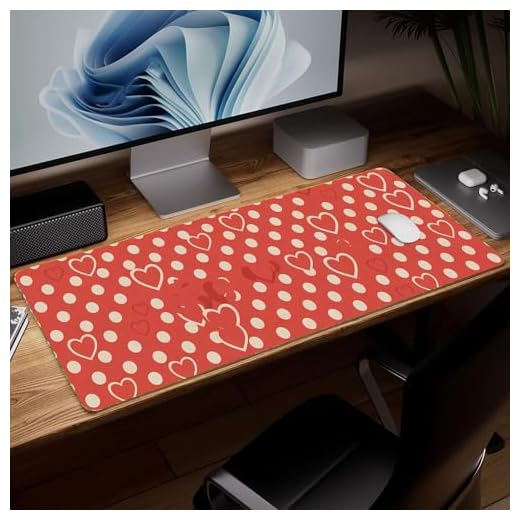 Leather Minimalist Desk Pad, Colorful Art Mouse Pad Large Computer Keyboard Gaming Mousepad Waterproof Desktop Protector & Cover, Decorative PU Leather Laptop Mouse Mat Home Decor 10 x 25.6 inch C123