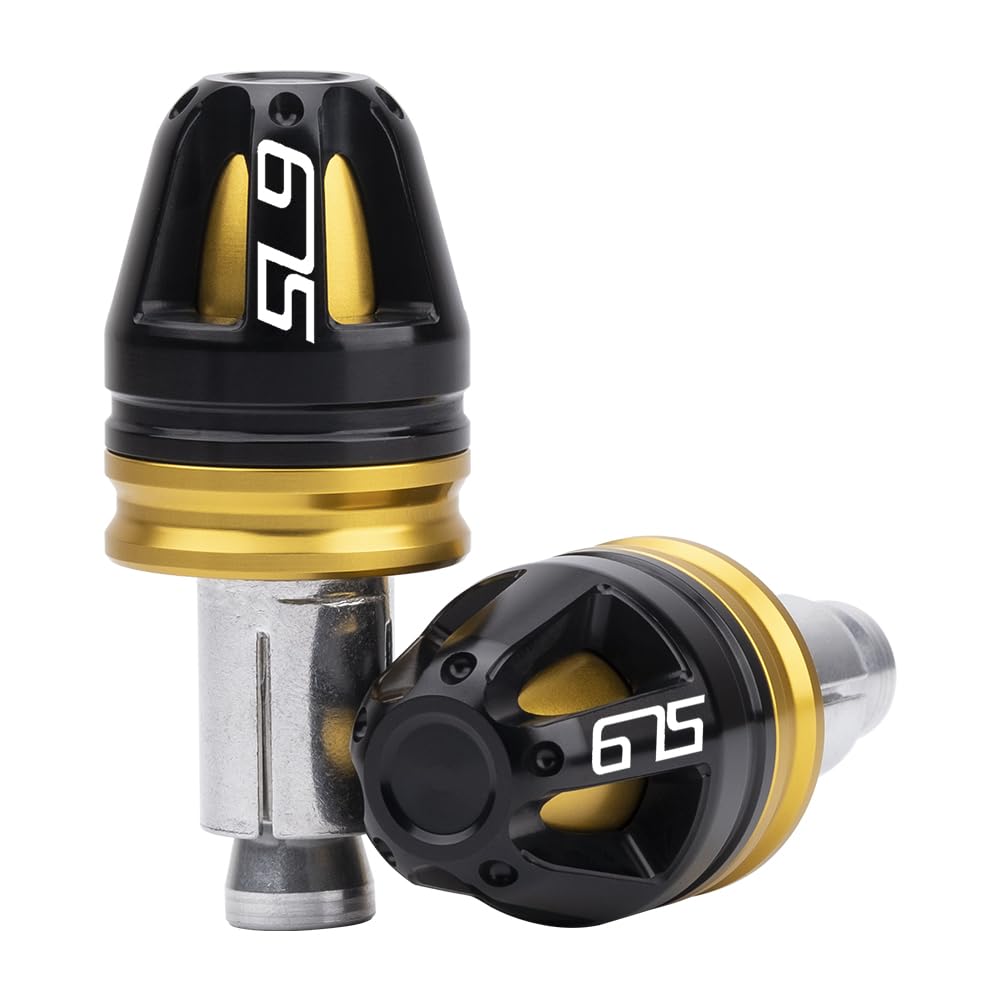 Bouchons d'extrémité de guidon universels pour moto pour Street Triple 675 2007-2017 Street Triple 675R 2009-2017 Embouts de guidon pour accessoires de moto (or)