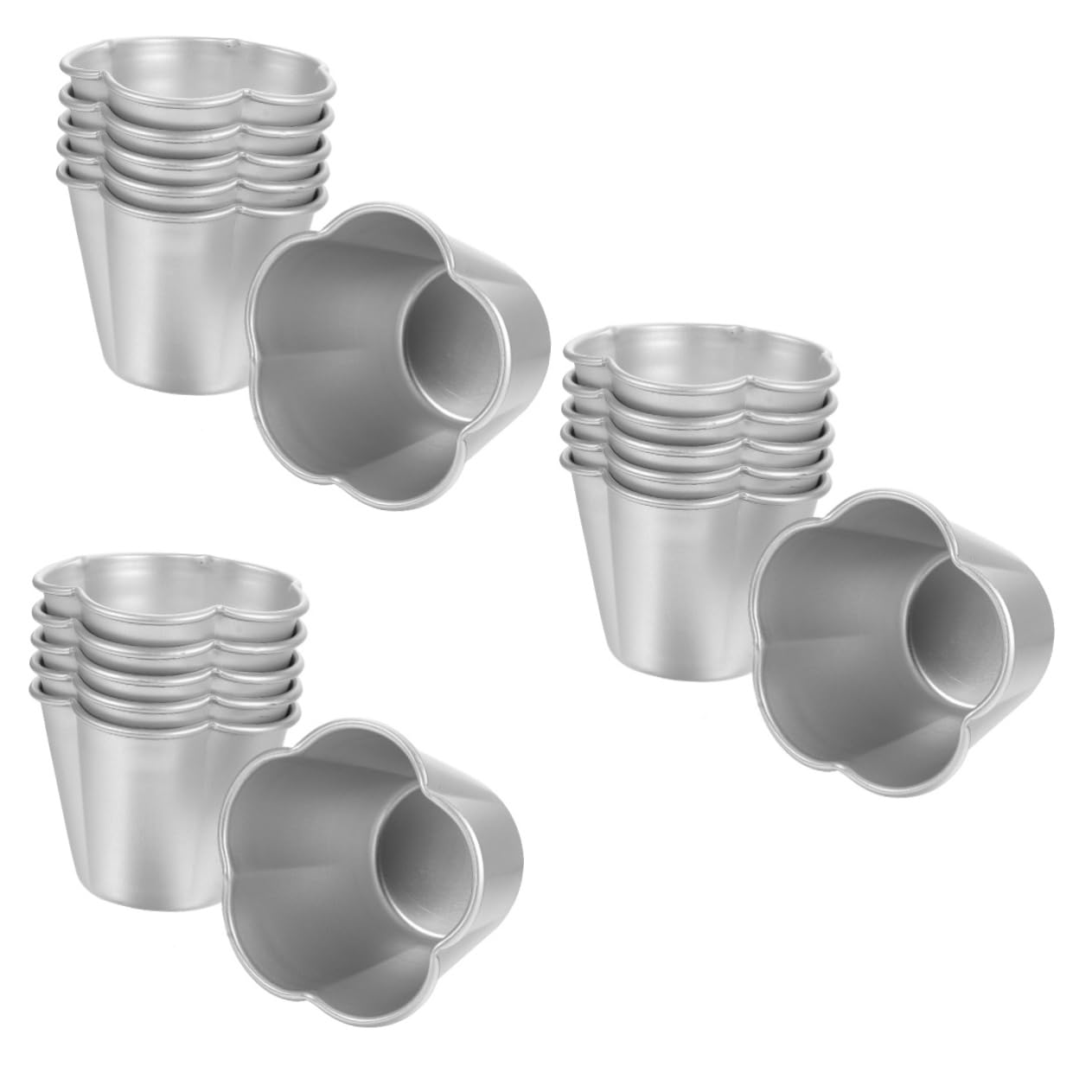 ABOOFAN 18pezzi Per Muffin Antiaderente Per Pudding Tartellette e Dolci Utensili e Resistenti Al