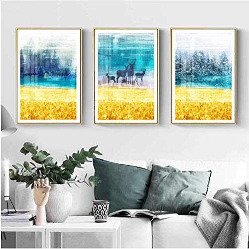 Toile murale cerf pour habiller un mur vide efficacement