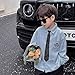 BOMJJOR Rhinestone Necktie for Kids Shine Sparkle Artificial Diamonds Zipper Tie Adjustable Children Neck Tie (Black)