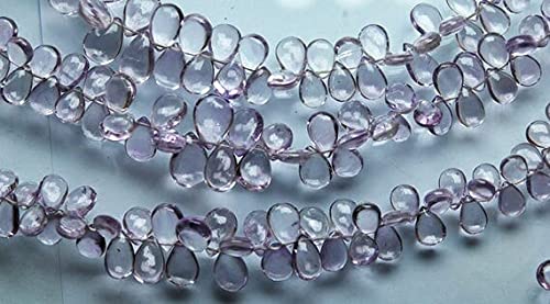 Améthyste rose naturelle LKBEADS en perle poire lisse pour création de collier