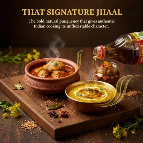 Image of Postman Wood Pressed Mustard Oil 1L Bottle | 910G Kacchi Ghani Sarso Tel