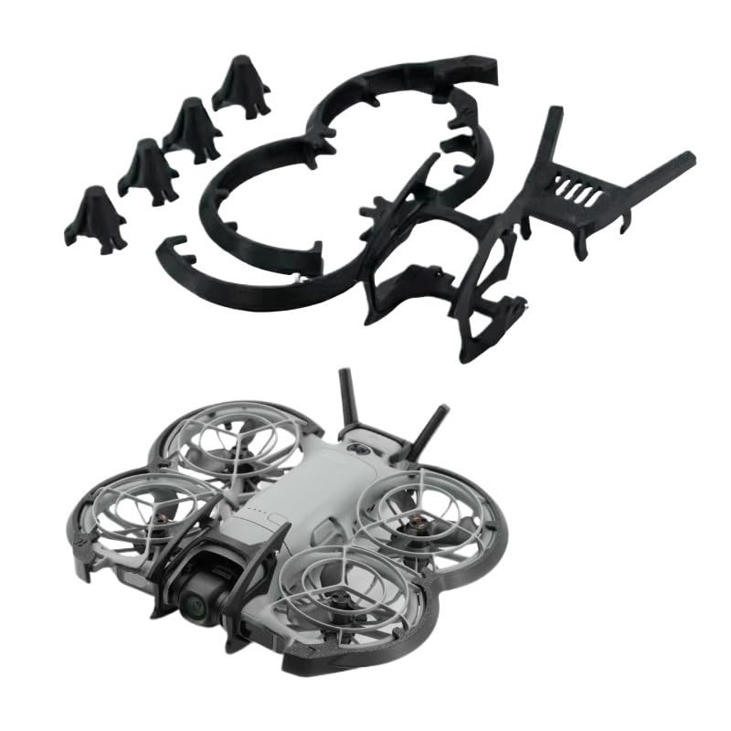 Compatible para DJI Kit Antichoque ABS Neo 2 | Juego parachoques ligero cuerpo dron(Orange full kit)