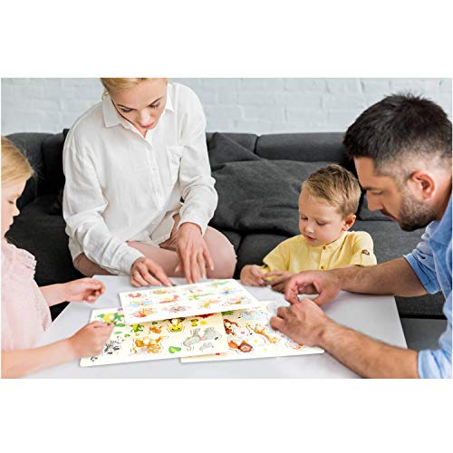 Alphatool 3 Pack Wooden Animal Peg Puzzles- Wooden Animal Jigsaw Mini Insect Puzzles Grab Board Preschool Educational Learning Toys Birthday Gifts for Toddlers Kids Children Boys Girls - Thumbnail 5