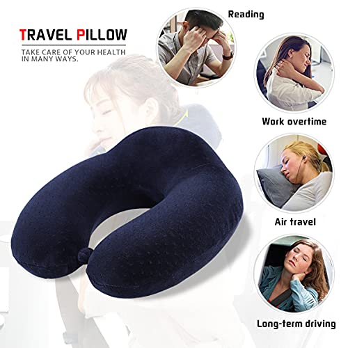 Almohada espuma memoria tamaño 30x30x14 cm para viaje miniatura 7