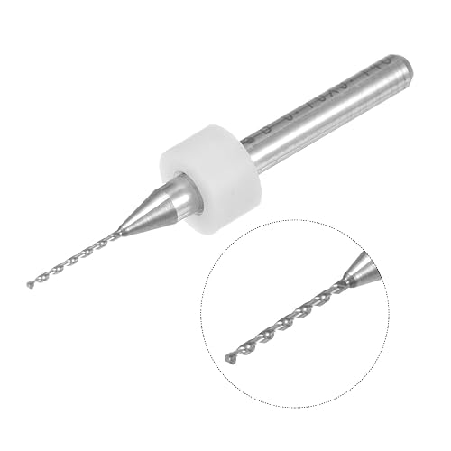 Miniatura 30 de uxcell Brocas para PCB, 0.016 in, carburo de tungsteno, herramienta rotativa, joyería, grabado CNC, placa de circuito impreso, micro brocas de 1/8